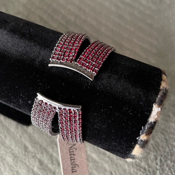 Women’s bracelet ,Natasha Couture Red Sparkling Bracelet - Picture 12 of 13